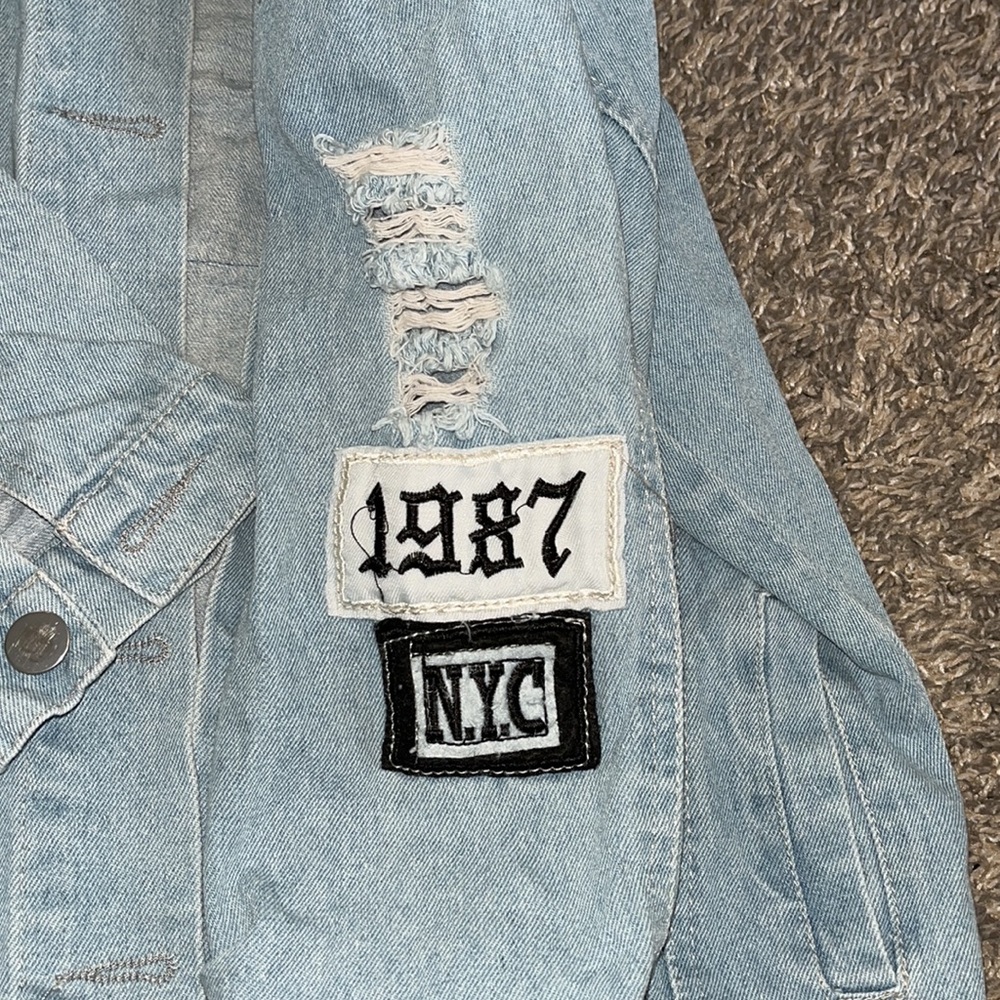 Denim Patch Jacket - image 5